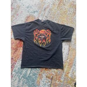 Vintage Harley Davidson T-Shirt Screaming Eagle Flame Y2K 2001 2XL